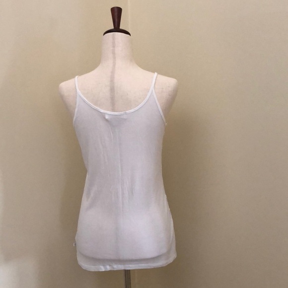 Michael Kors. White Sequenced Spaghetti Strap Tank. Medium. - Picture 6 of 10